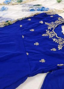 Royal Blue Embroidered Kurta Set