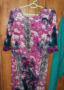 Pakistani Kurti With Patyala Pant Set