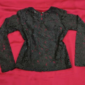 Elegant Black Lace Top