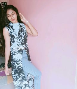 Black &amp; White Abstract Duster