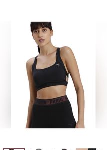 PUMAWomen Sports Lightly Padded Bra (Black)