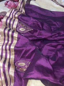 Purple Embellished Ethnic Top