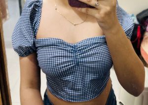 Checkered Blue Top