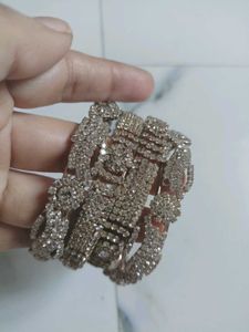 Sparkling Zirconia Bracelets( kangan) kada set