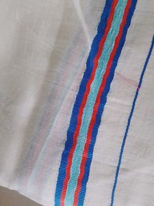 Classic White Striped Dhoti