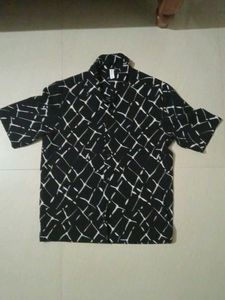Patterned Black Shirt