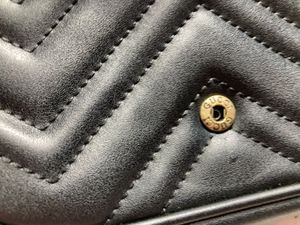 Gucci Black Leather GG Marmont Mini Bag