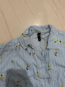 Striped Floral Print Shirt