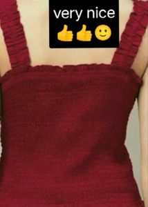 Maroon Sleeveless Top