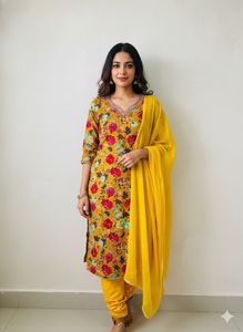 Floral Print Salwar Kameez Suit