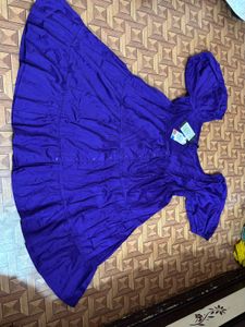 Blue Smella Tiered Mini Dress