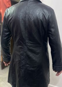 Classic Black Leather Coat
