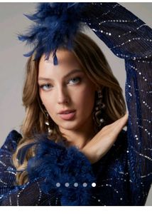 SAVANA Blue Embellished Dress