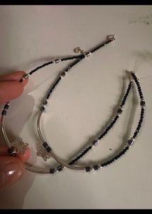925 silver anklets with butterfly design