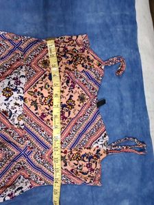 Boho Patchwork Print Strappy Top