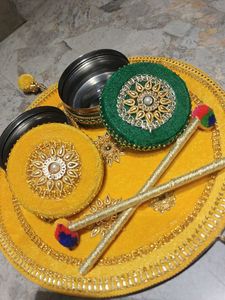 Decorative Haldi Mehendi Thali Set