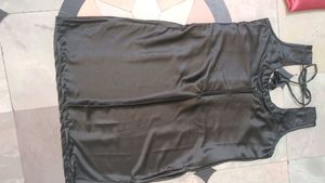 Satin Black Sharara Suit