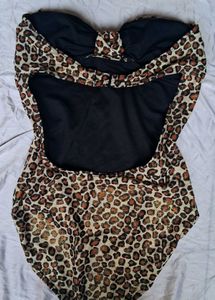 Y2k Leopard Backless Bodysuit