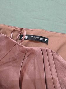 ZARA Light Pink Satin Corset Top