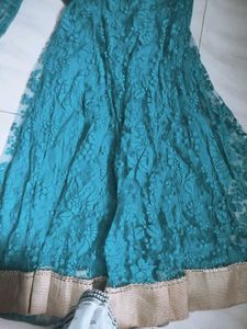 Teal Lace Anarkali Dress