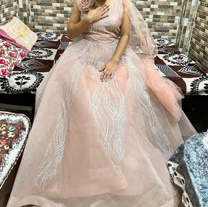 Elegant Pink Ethnic Gown