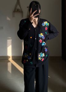 VINTAGE COTTAGECORE EMBROIDERED ANGEL Cardigan