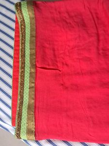 Red Saree Green Border