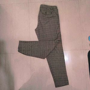Grey Plaid Trousers