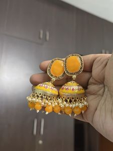 Mustard Yellow Jhumkas