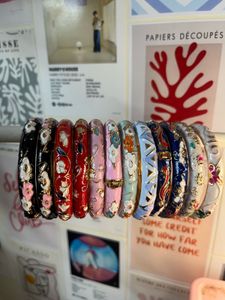 Floral Enamel Bangle Bracelet