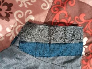 Beautiful Peacock Colour Saree
