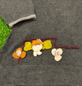 Imported Cute Embellished Grey Sweater