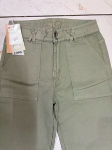 Olive Green Straight Leg Pants