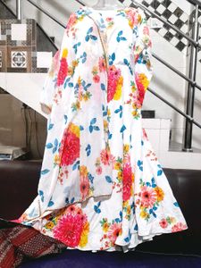 (New Piece)Floral FrockSuit Set