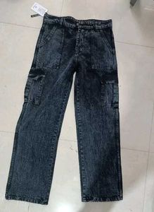 Denim Cargo Pants