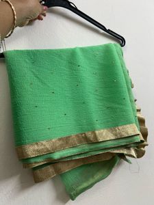 Green &amp; Gold Embellished Kurti