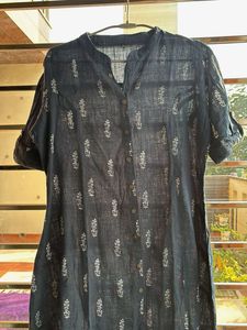 Printed Navy Blue Top