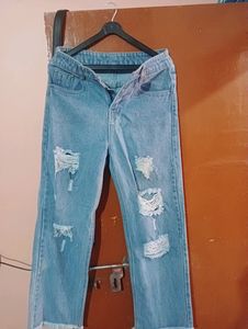 Straight Fit Blue Jeans