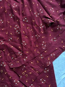 Maroon Printed Shirt – Brand: Rich Look