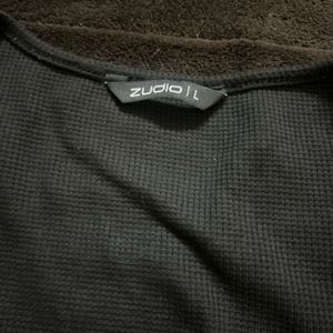 Black Square Neck Crop Top