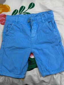 Blue Cotton Shorts -2-3 Year Good Condition