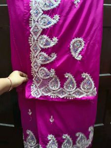 Embroidered Magenta Fabric Most Elegant Design