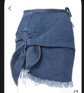 y2k KNOT denim skirt
