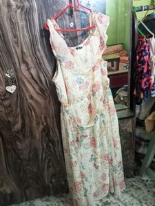 Floral Chiffon Maxi Dress