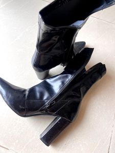 Heeled Half Calf Length Boots