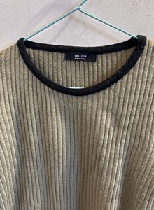 Olive Green Ribbed Knit sweater