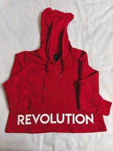 🆕 Red 'Revolution' Crop Hoodie