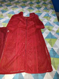 Embroidery Work Chicken Kari Kurti With inner Wear