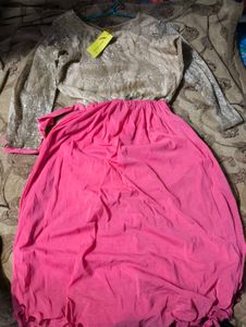 Pink &amp; Gold Kurta Set