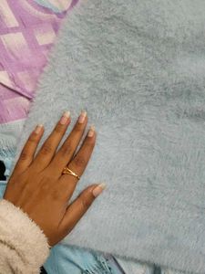 Blue Fuzzy Knit Sweater